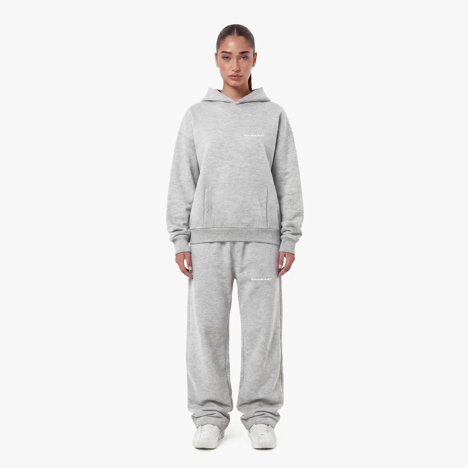 Cozy Hoodie "Melange Grey" - Image 4