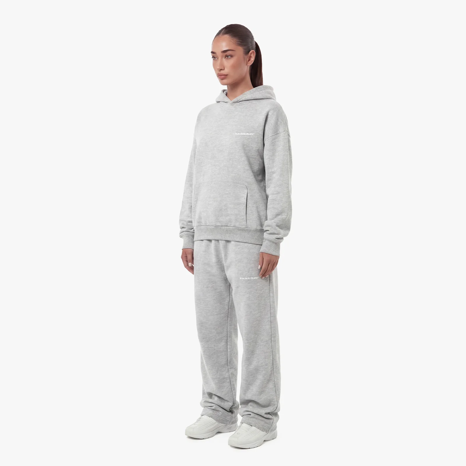 Cozy Hoodie "Melange Grey" - Image 5